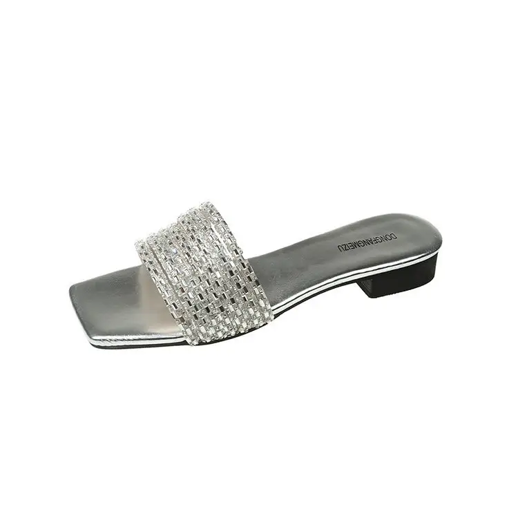 Women Rhinestone French Fairy Slippers Summer