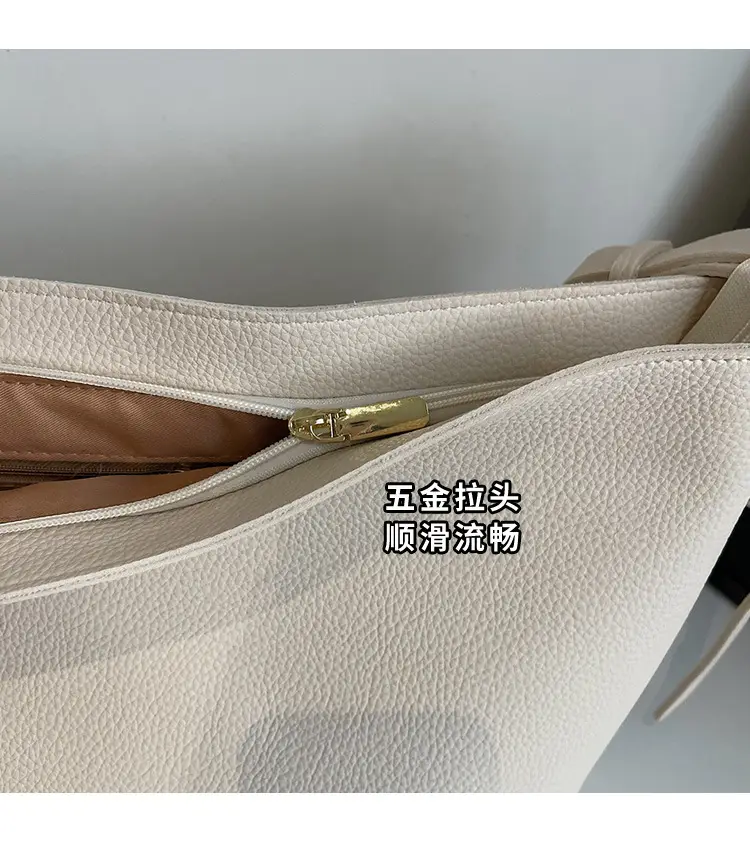 Retro Bucket Bag Large Capacity Shoulder Bag Leather — feature 8