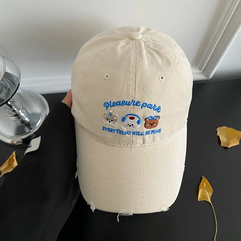 Korean Cartoon Embroidered Baseball Cap for Women - Image 3