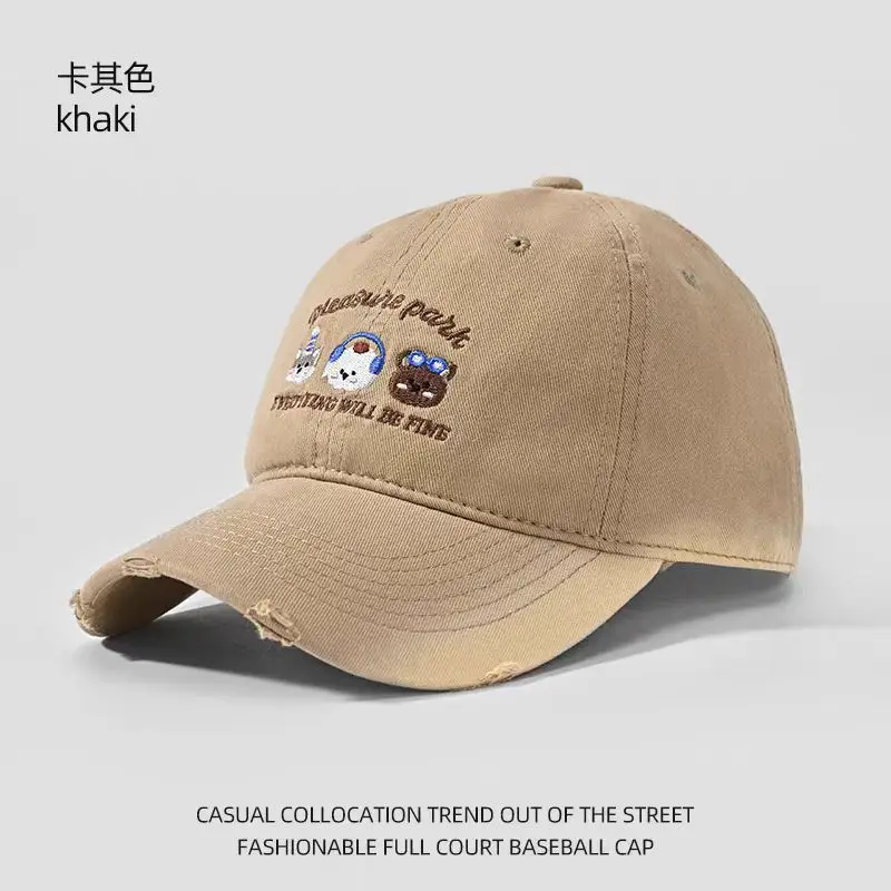 Korean Cartoon Embroidered Baseball Cap for Women - Image 7