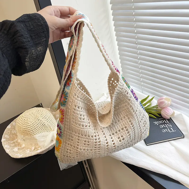 Thick-Thread Woven Crossbody Bag Summer New Design - Image 3