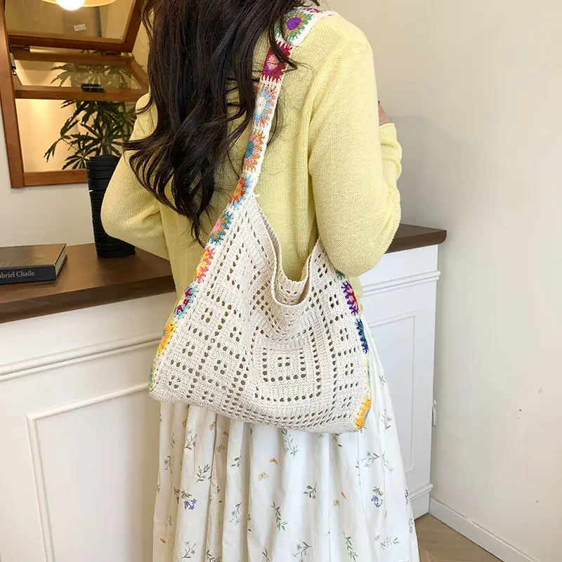 Thick-Thread Woven Crossbody Bag Summer New Design - Image 5