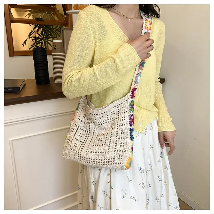 Thick-Thread Woven Crossbody Bag Summer New Design — feature 13