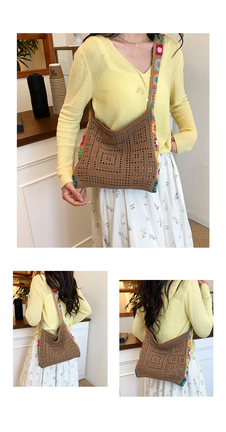 Thick-Thread Woven Crossbody Bag Summer New Design — feature 15
