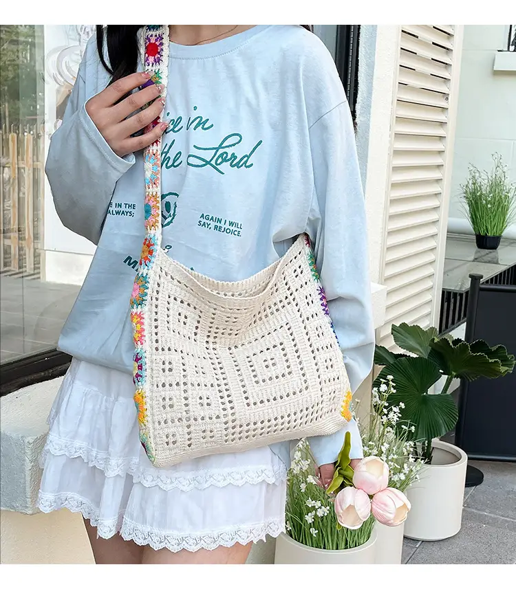 Thick-Thread Woven Crossbody Bag Summer New Design — feature 2