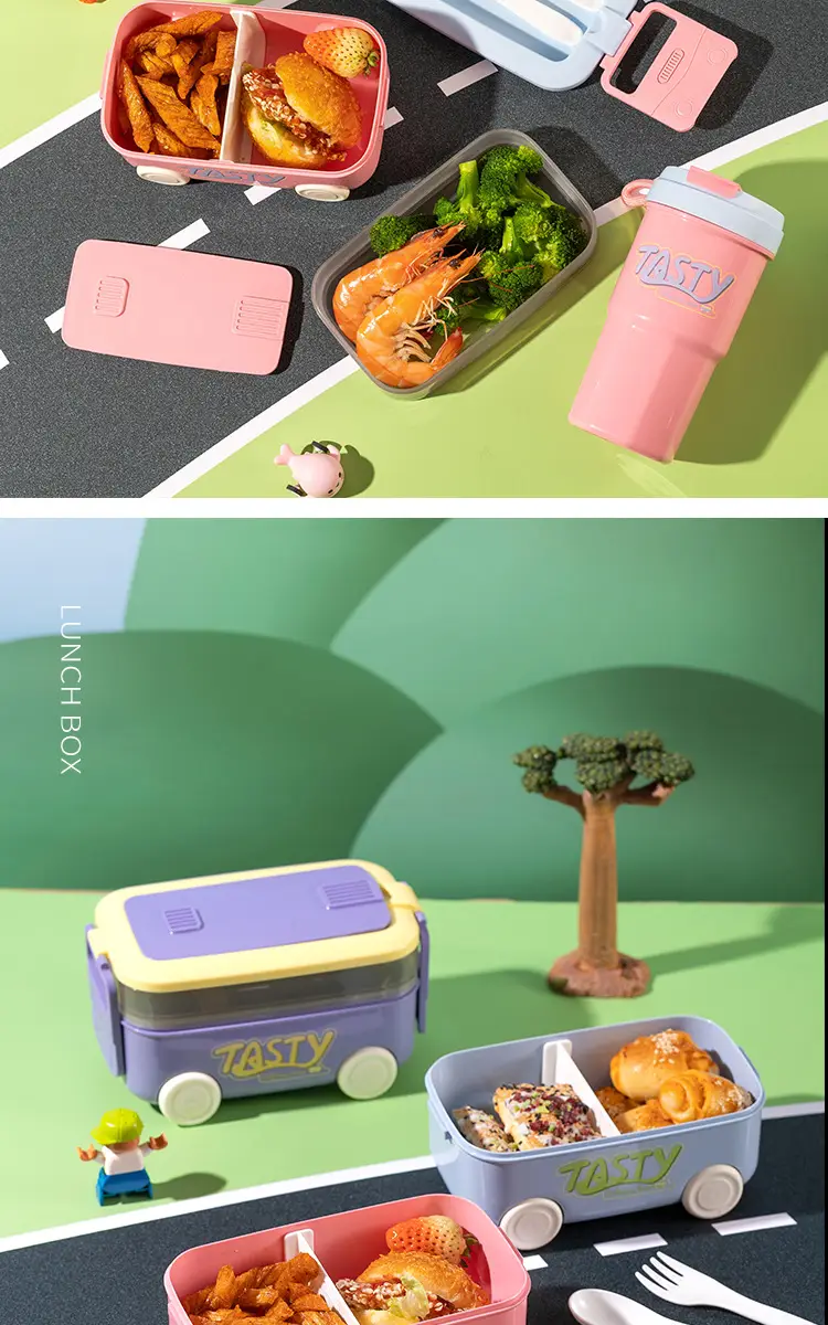 Cross-Border Lunch Box and Water Cup Set, Microwaveable Lunch Box for Office Workers, Special Lunch Box for Children, Double-Layer Lunch Box — feature 16