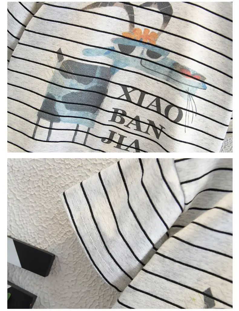 Boys Striped Korean Print T-Shirt Summer 2025 — feature 10