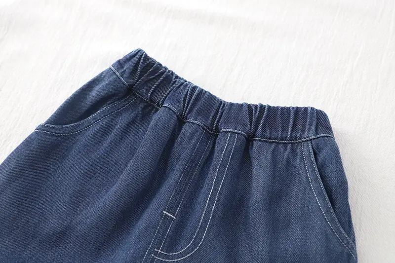 2025 Boys Korean Style Blue Denim Shorts Suit 1-5Yr โ feature 10
