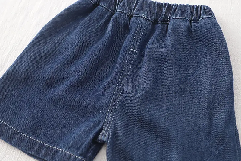 2025 Boys Korean Style Blue Denim Shorts Suit 1-5Yr โ feature 14