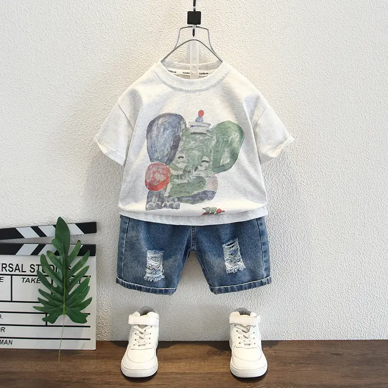 Boys White Short Sleeve T-Shirt Summer 2025 - Image 4