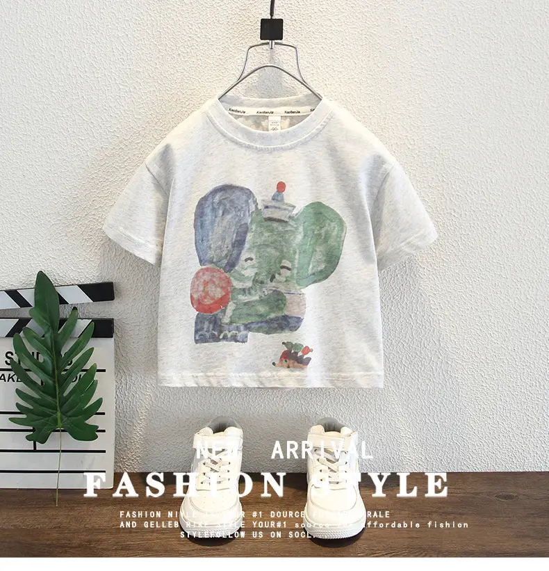 Boys White Short Sleeve T-Shirt Summer 2025 — feature 1