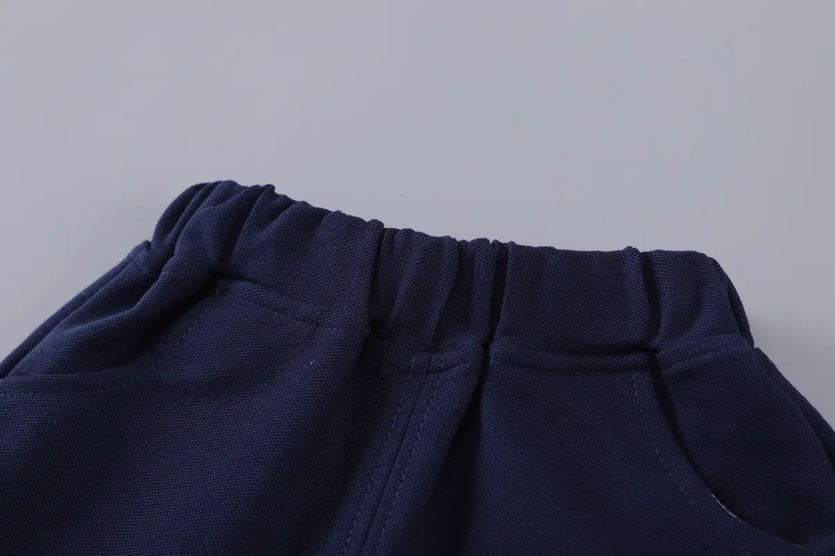 Children's Boys Polo Shirt Shorts Set White Navy 2025 — feature 12