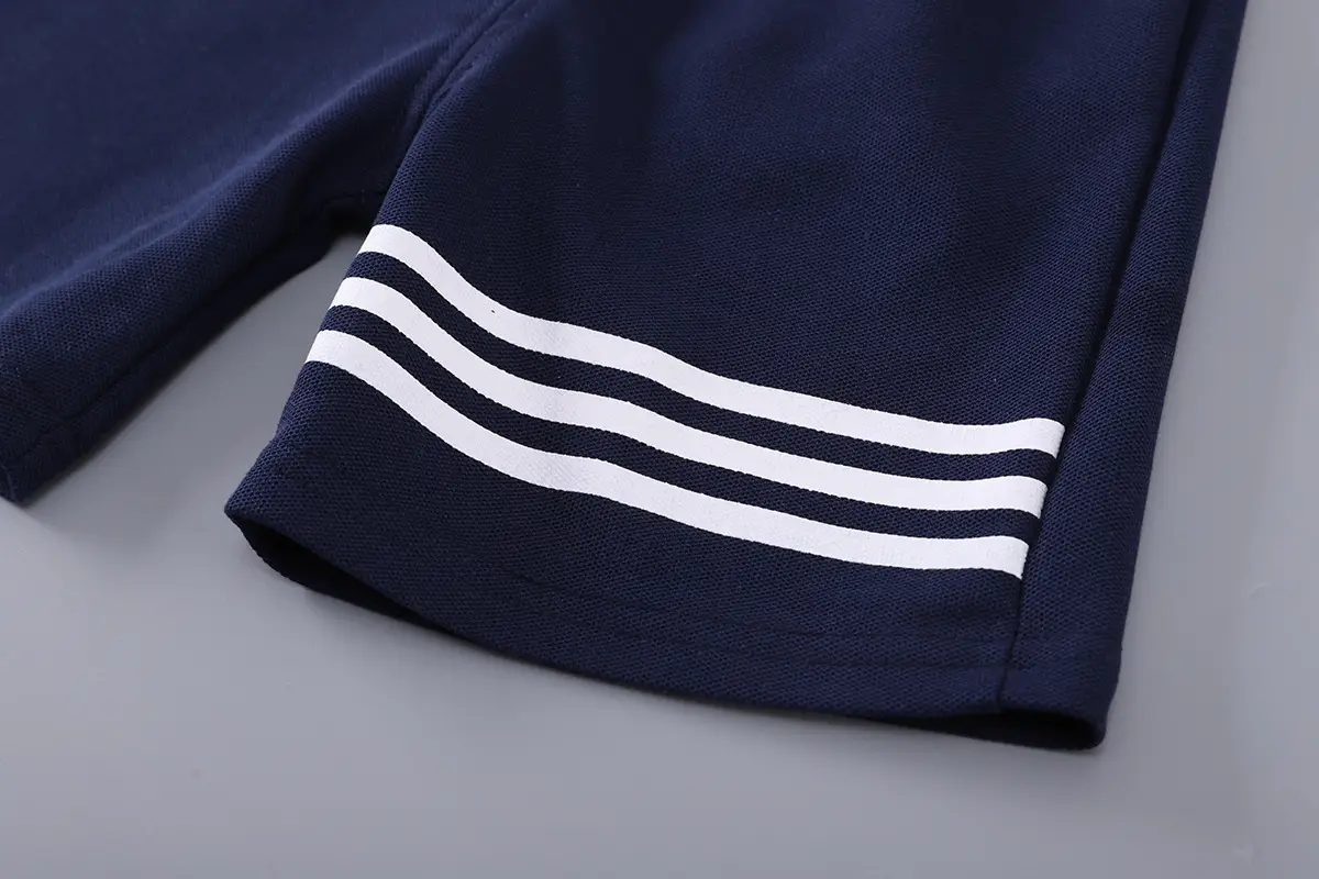 Children's Boys Polo Shirt Shorts Set White Navy 2025 — feature 14