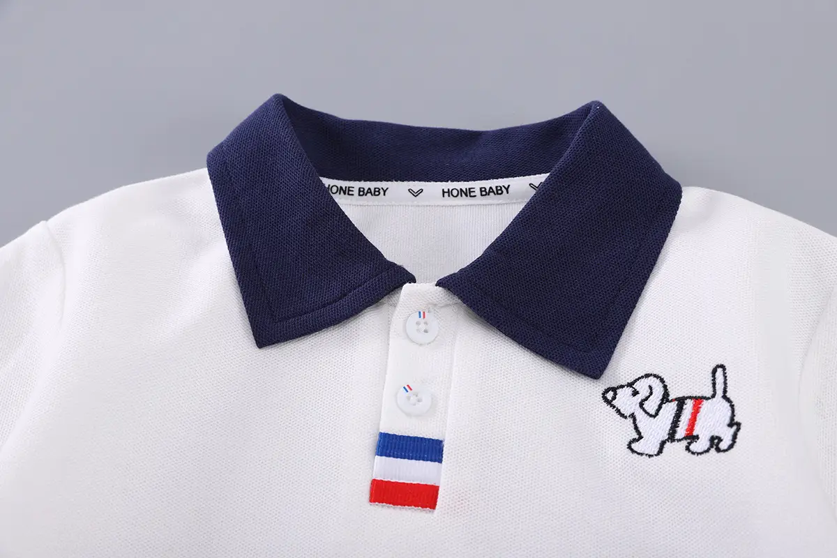 Children's Boys Polo Shirt Shorts Set White Navy 2025 — feature 7
