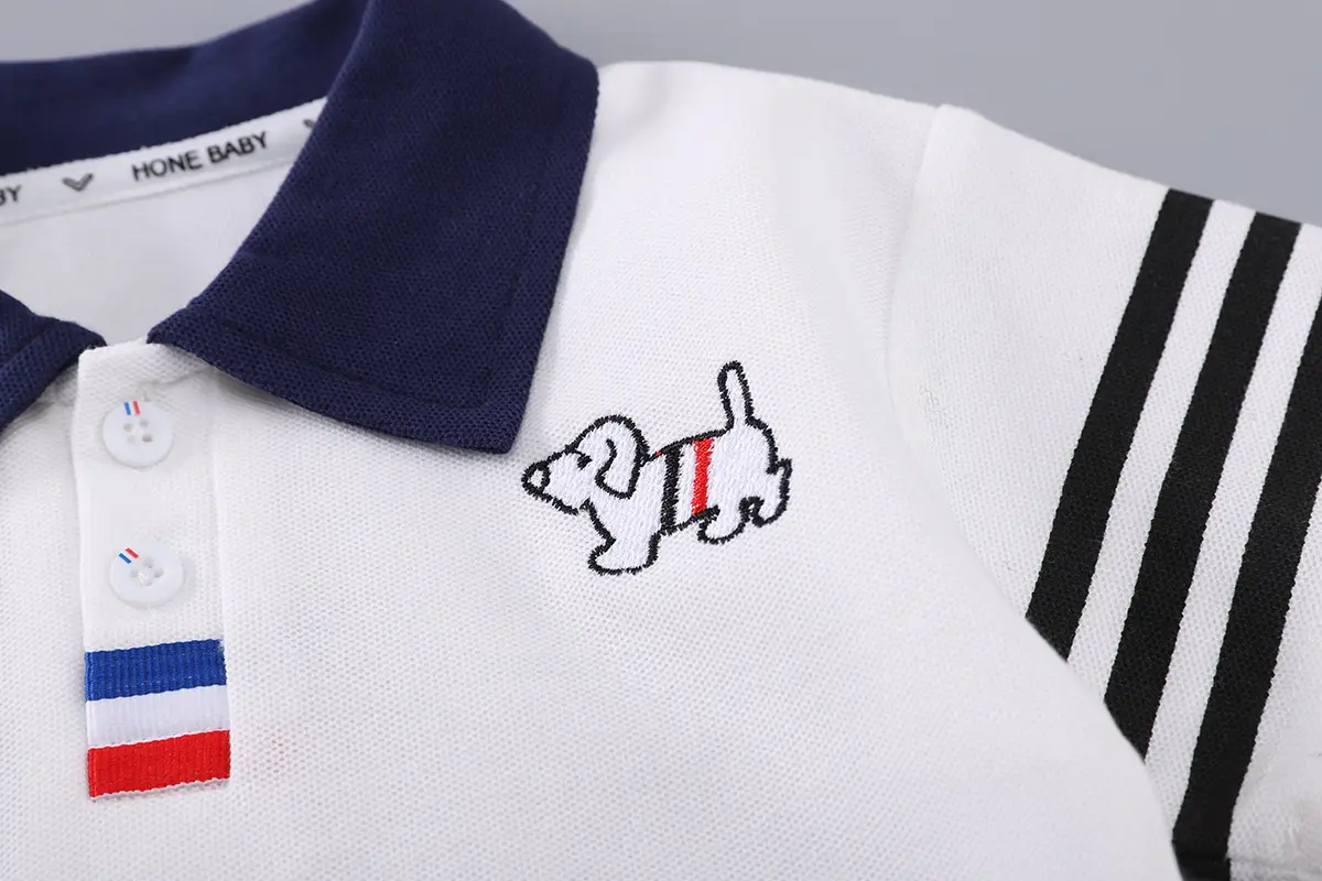 Children's Boys Polo Shirt Shorts Set White Navy 2025 — feature 8