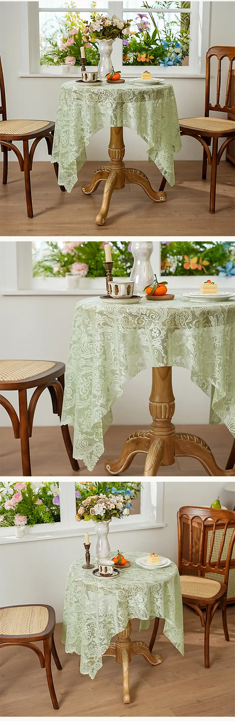 Cross-border explosions French light luxury dining table coffee table cover towel lace hollow table cloth rectangular decorative round table wholesale — feature 19