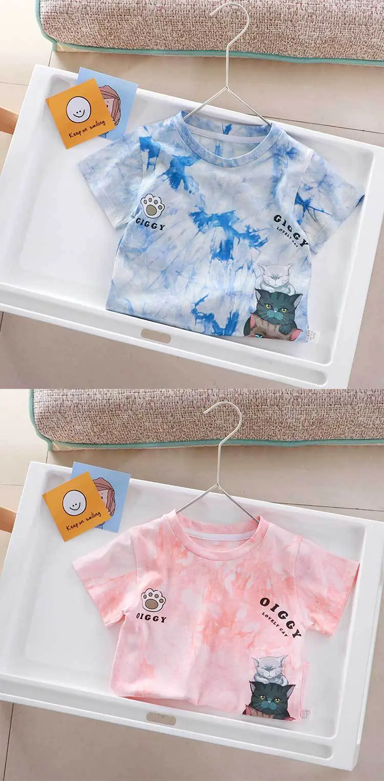 Children's Cartoon Printed T-Shirt Orange Kids Summer Wear — feature 8