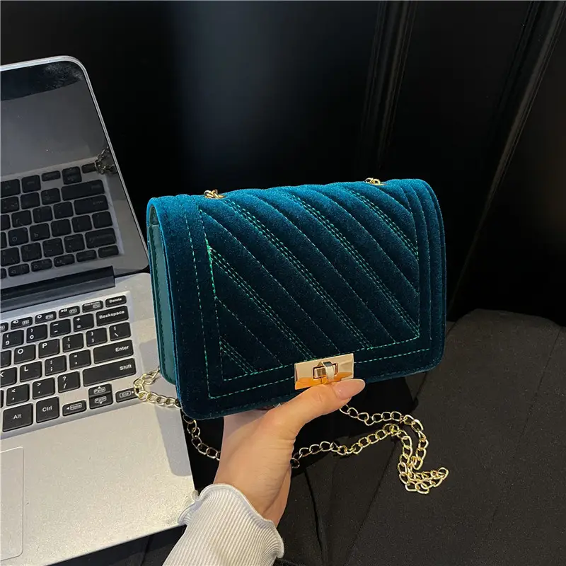 2025 Velvet Shoulder Bag Set 4 Colors - Image 8