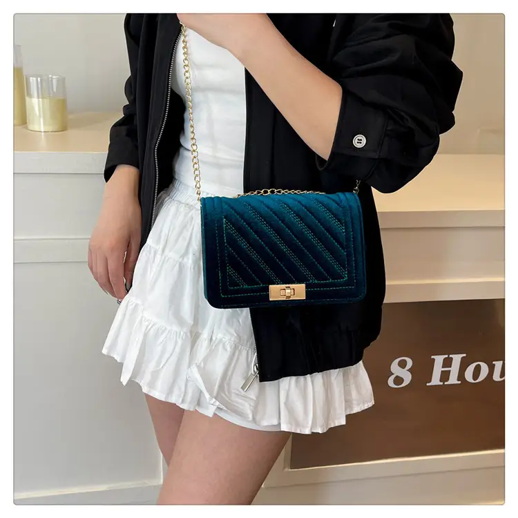 2025 Velvet Shoulder Bag Set 4 Colors — feature 20