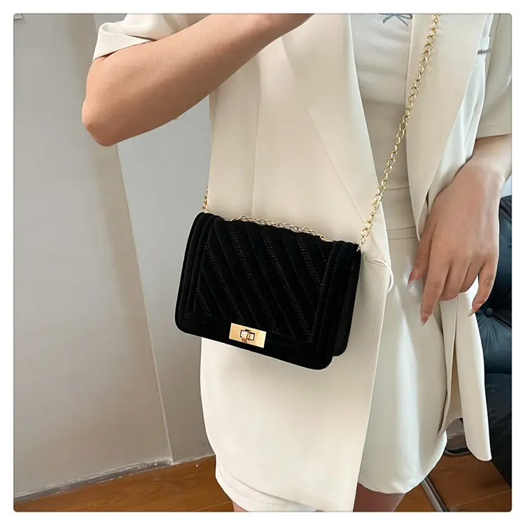2025 Velvet Shoulder Bag Set 4 Colors — feature 23