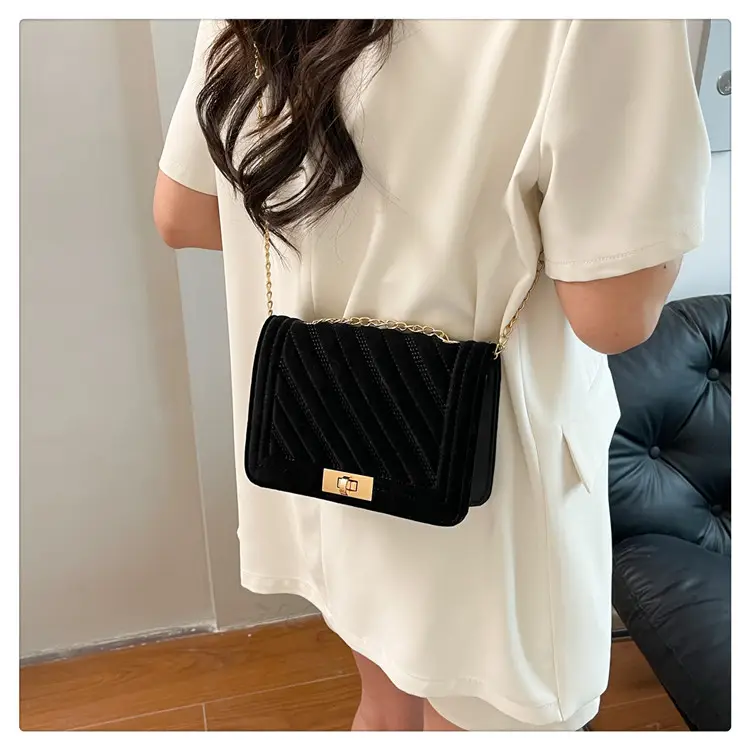2025 Velvet Shoulder Bag Set 4 Colors — feature 24