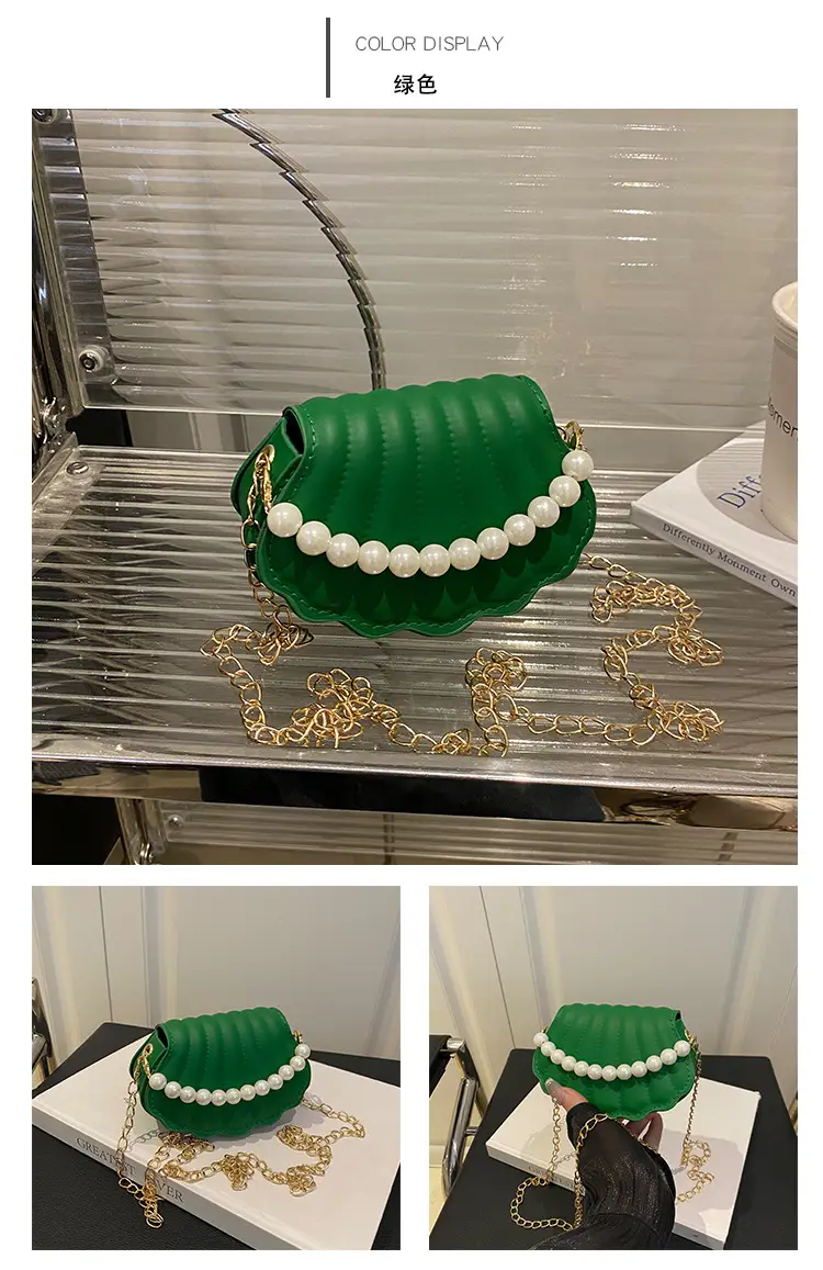 Women's Sweet Shell Crossbody Bag with Pearl Trim — feature 25