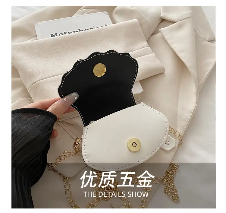 Women's Sweet Shell Crossbody Bag with Pearl Trim — feature 8