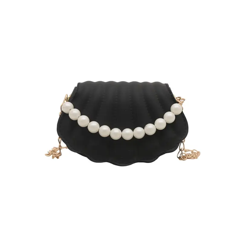 Women's Sweet Shell Crossbody Bag with Pearl Trim - Image 3