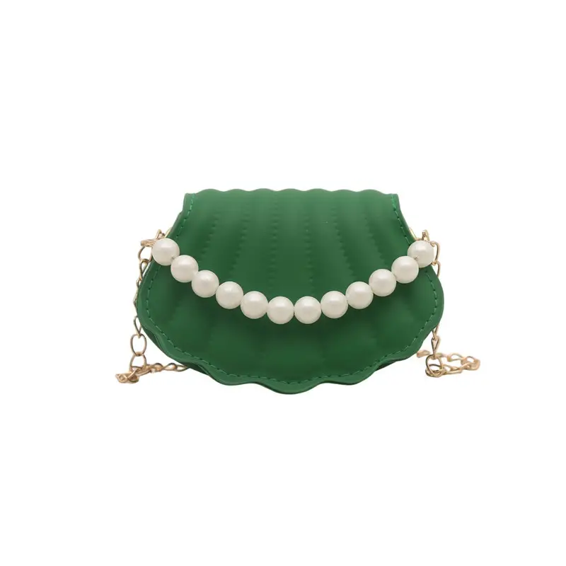 Women's Sweet Shell Crossbody Bag with Pearl Trim - Image 4