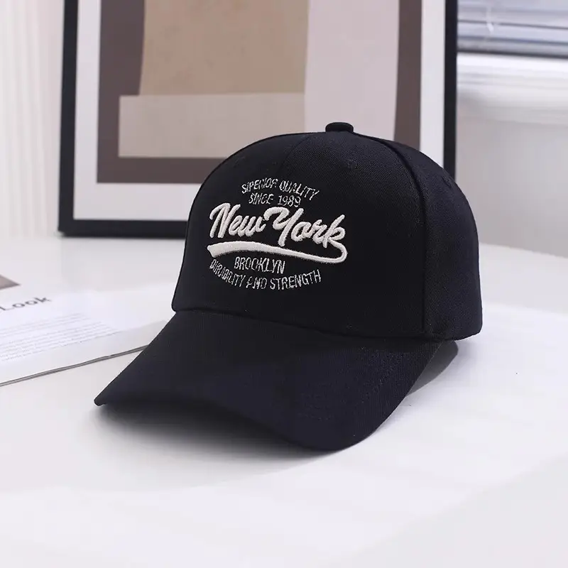 Women Korean Embroidered Baseball Cap Beige - Image 12