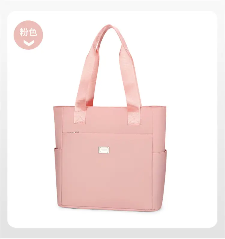 Women's Red Nylon Shoulder Bag Large Capacity Waterproof - Image 5