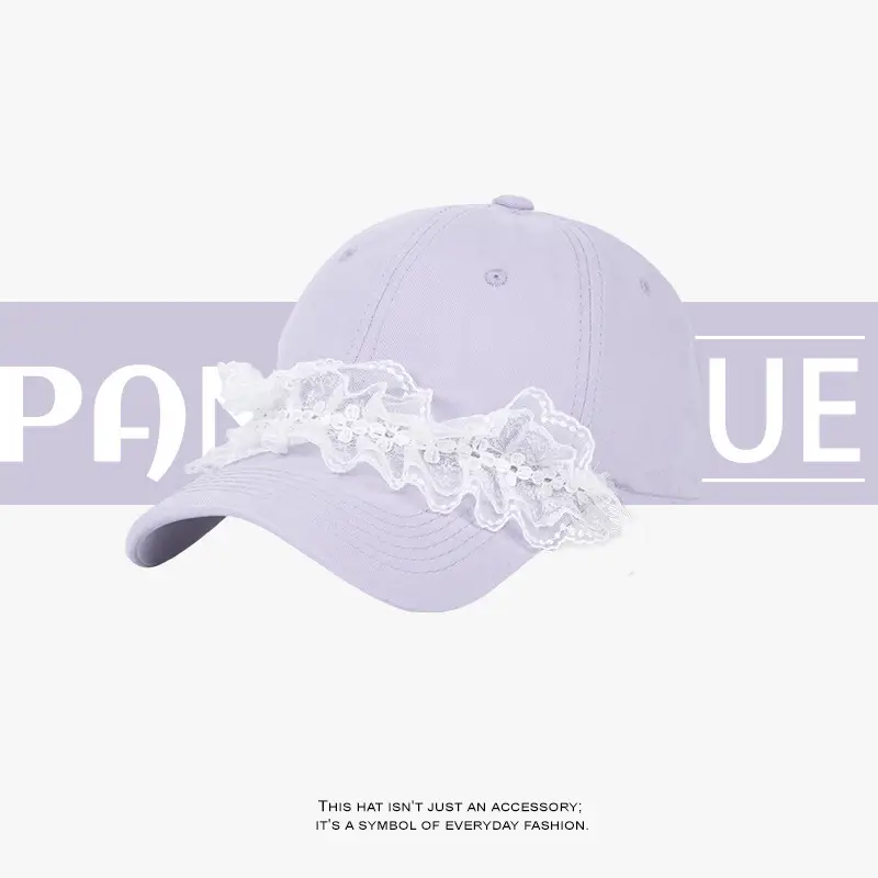 Lace Baseball Cap for Women Summer Fresh Duckbill Hat - Image 3