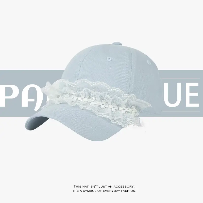 Lace Baseball Cap for Women Summer Fresh Duckbill Hat - Image 4