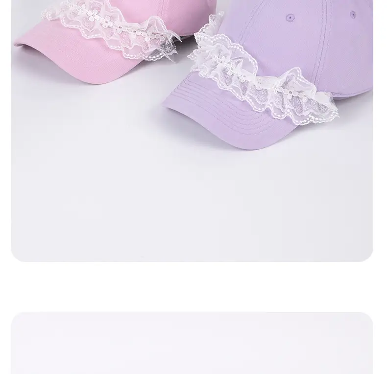 Lace Baseball Cap for Women Summer Fresh Duckbill Hat — feature 12