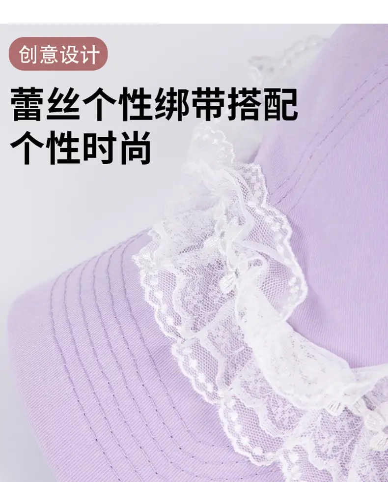 Lace Baseball Cap for Women Summer Fresh Duckbill Hat — feature 5