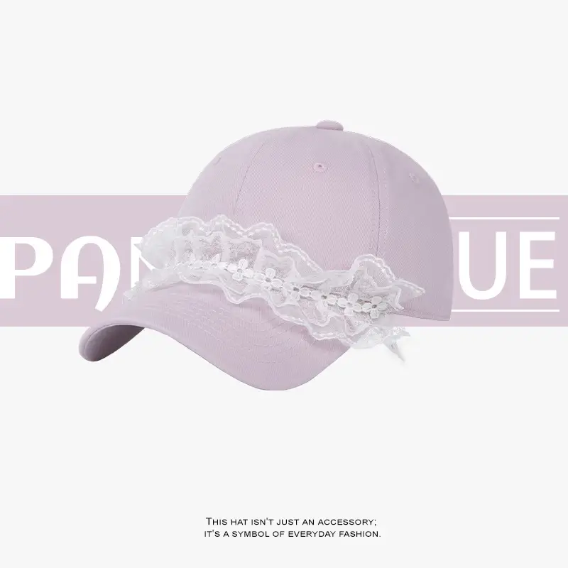 Lace Baseball Cap for Women Summer Fresh Duckbill Hat - Image 2