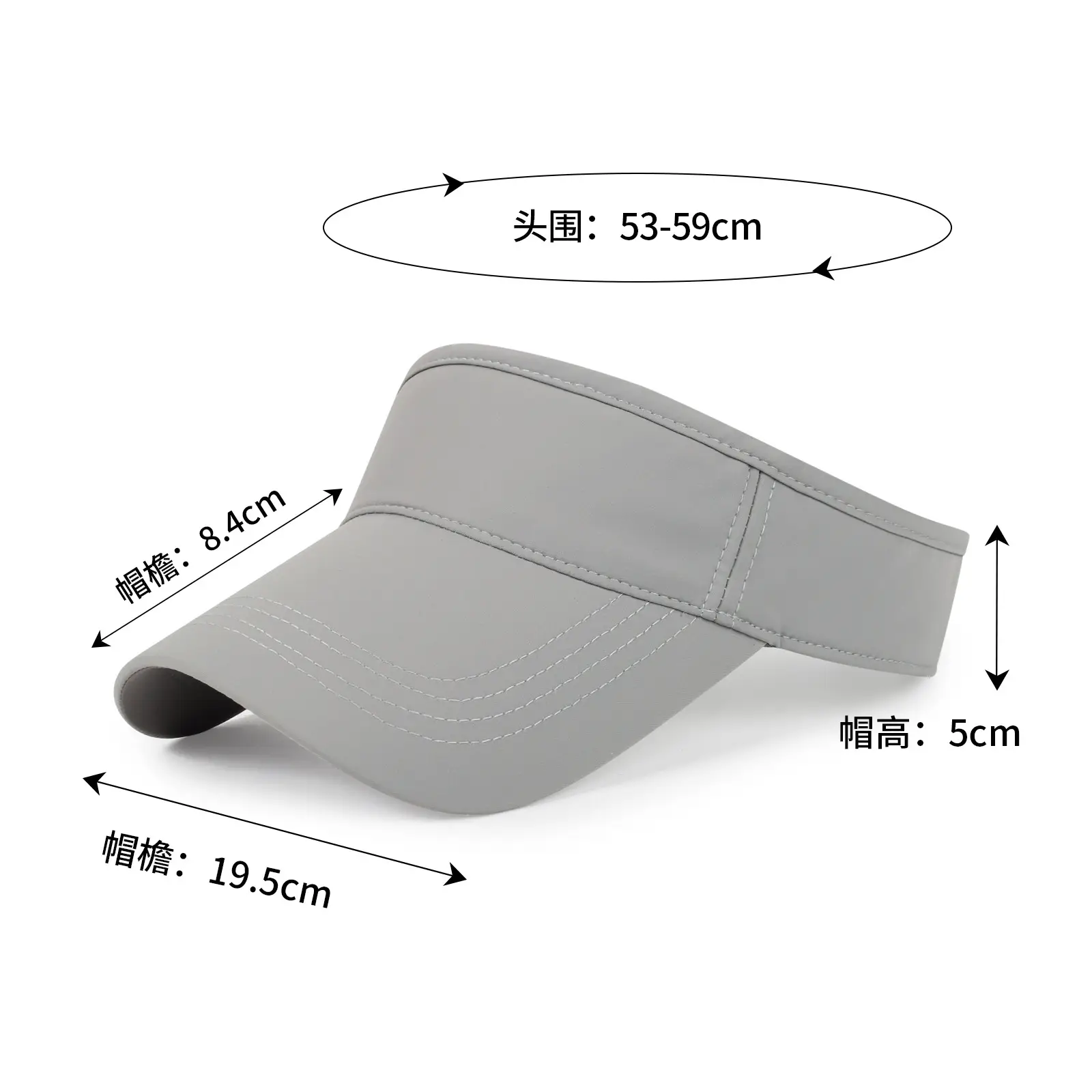 Men's Nylon Visor Hat for Summer Sun Protection - Image 11