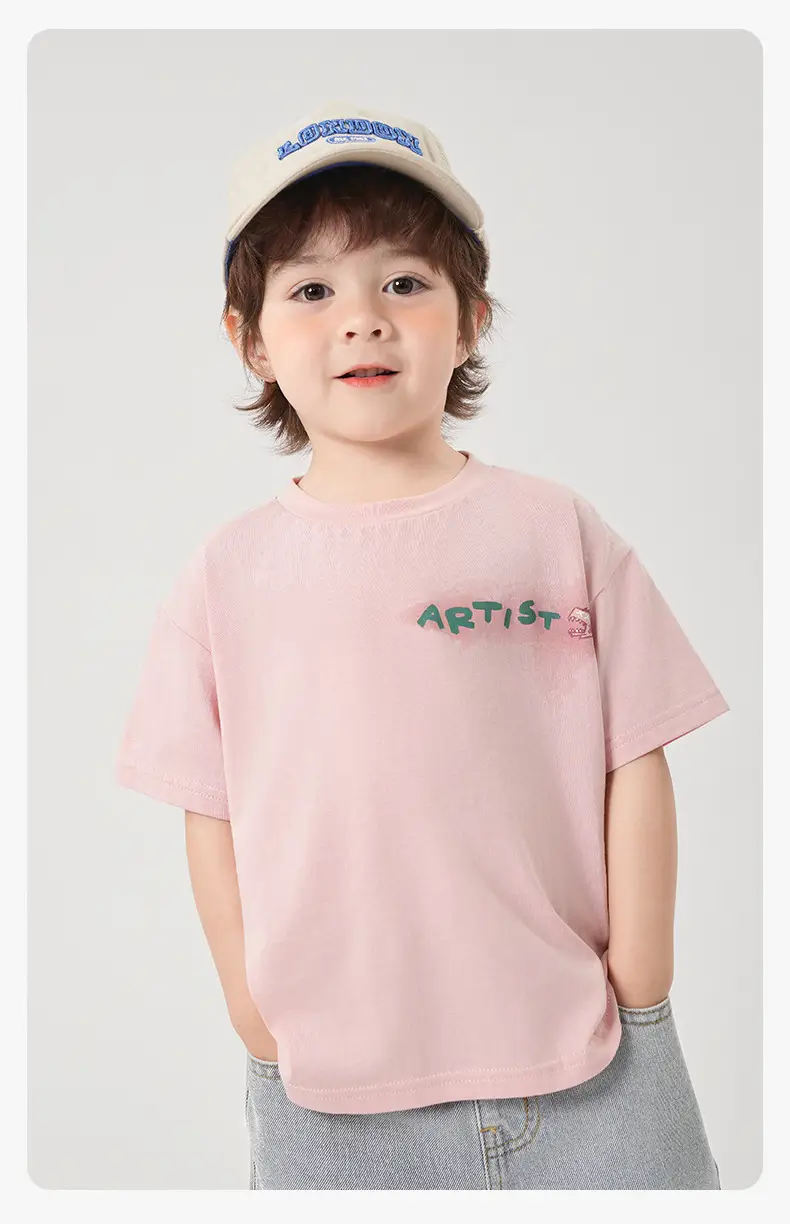 Boy Light Blue Cartoon T-Shirt Summer Casual — feature 12