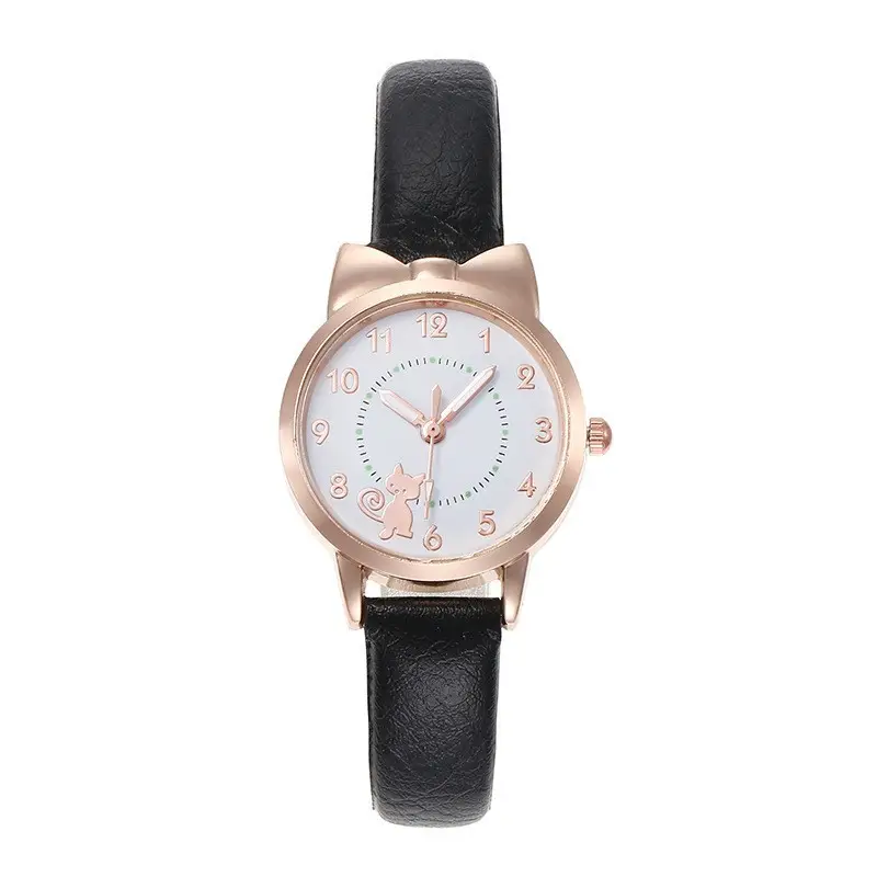 Cute Korean Version Watch for Girls with Brown Leather Band - Image 16