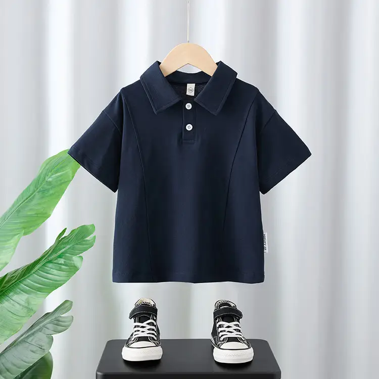 Boys Navy Polo T-Shirt Short Sleeve 2025 - Image 2