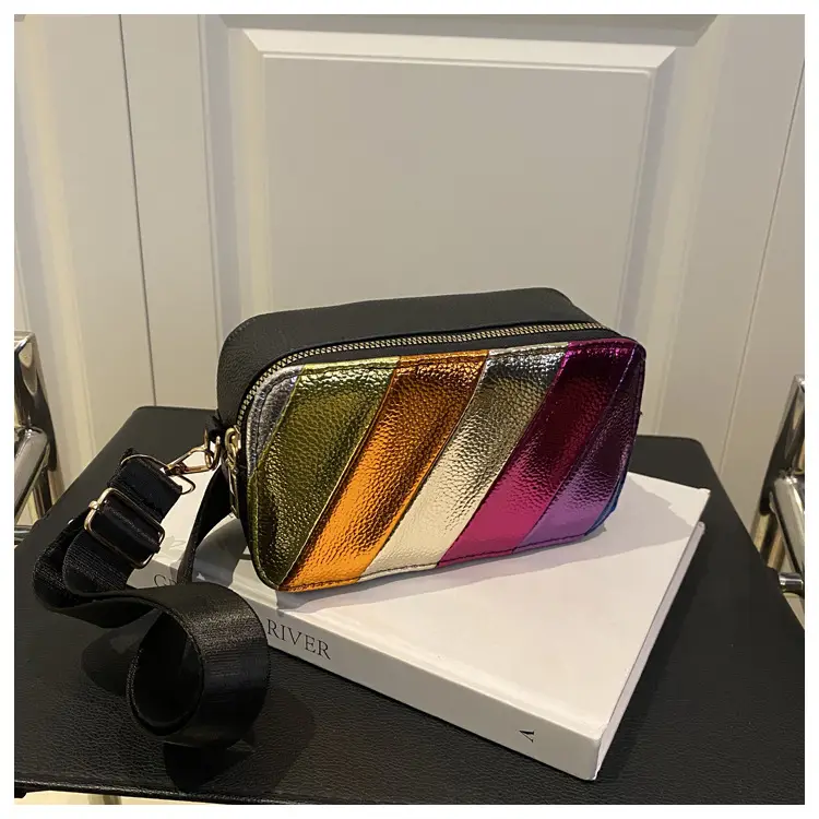 Trendy Multi Color Crossbody Bag with Wide Strap — feature 17