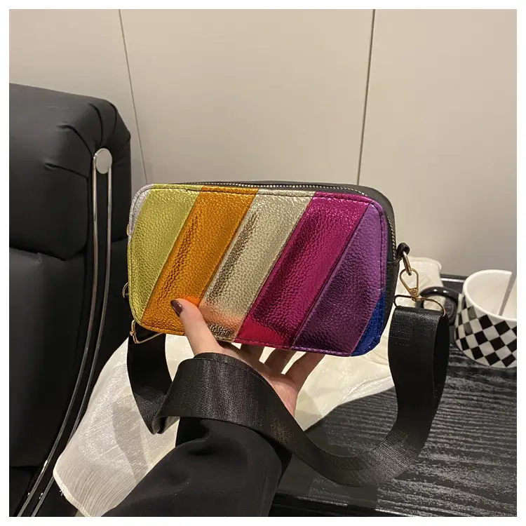Trendy Multi Color Crossbody Bag with Wide Strap — feature 18