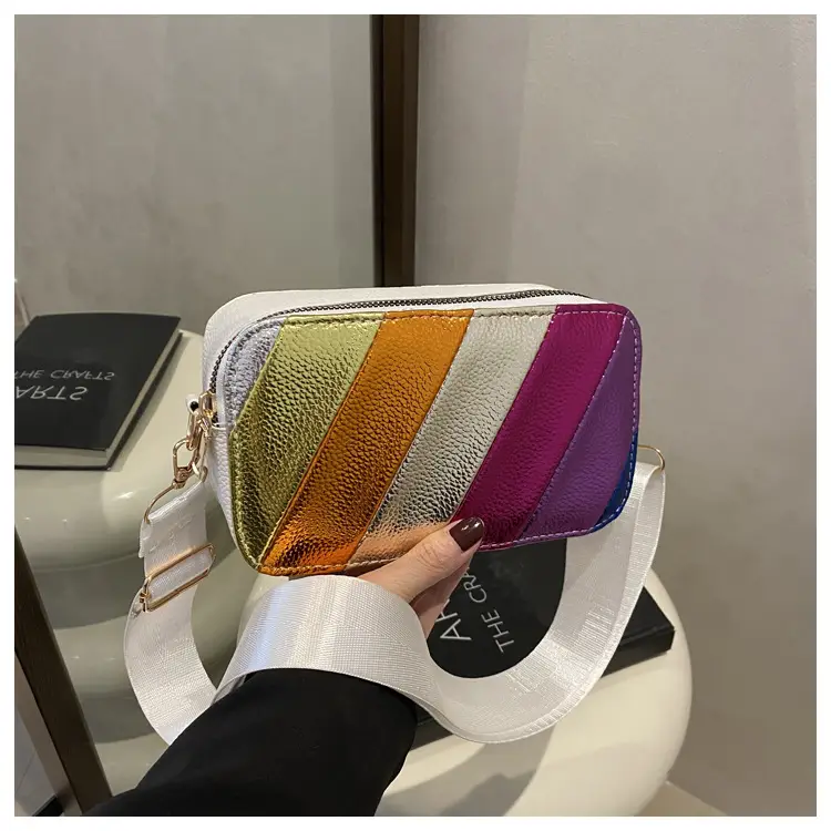 Trendy Multi Color Crossbody Bag with Wide Strap — feature 20