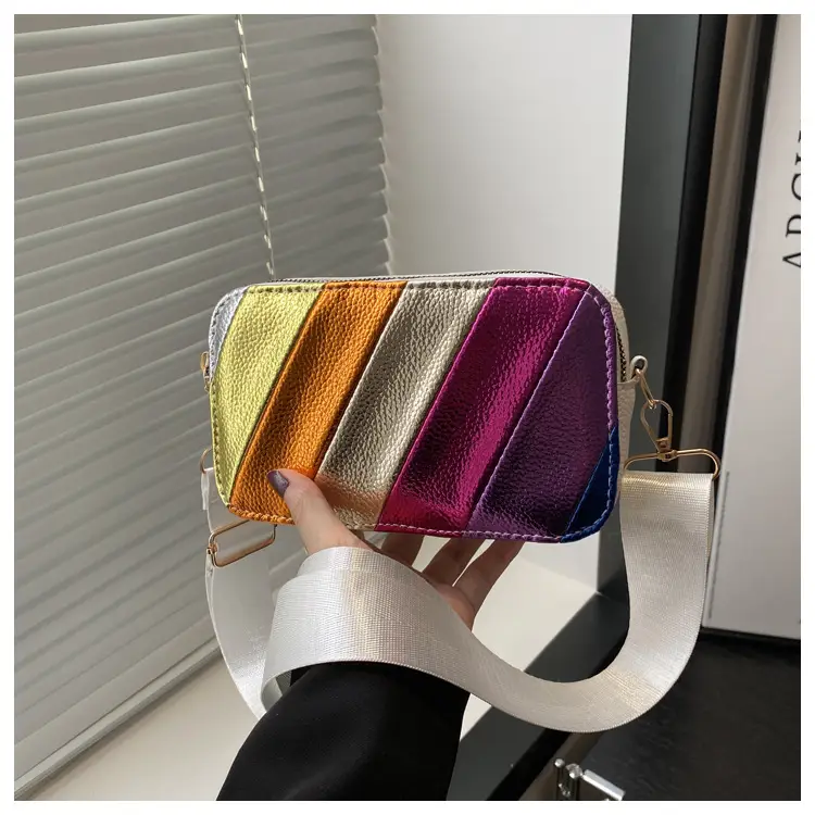 Trendy Multi Color Crossbody Bag with Wide Strap — feature 21