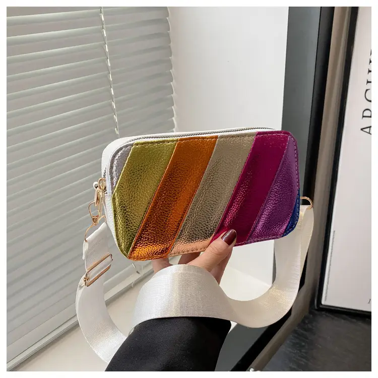 Trendy Multi Color Crossbody Bag with Wide Strap — feature 22