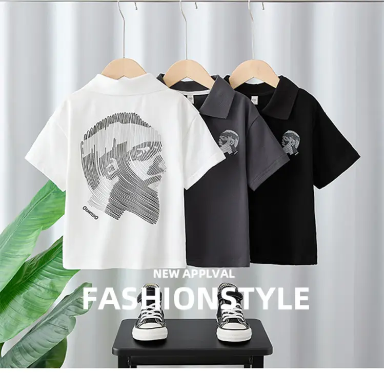 Boys T-Shirt White Graphic Short Sleeve Summer Wear — feature 1