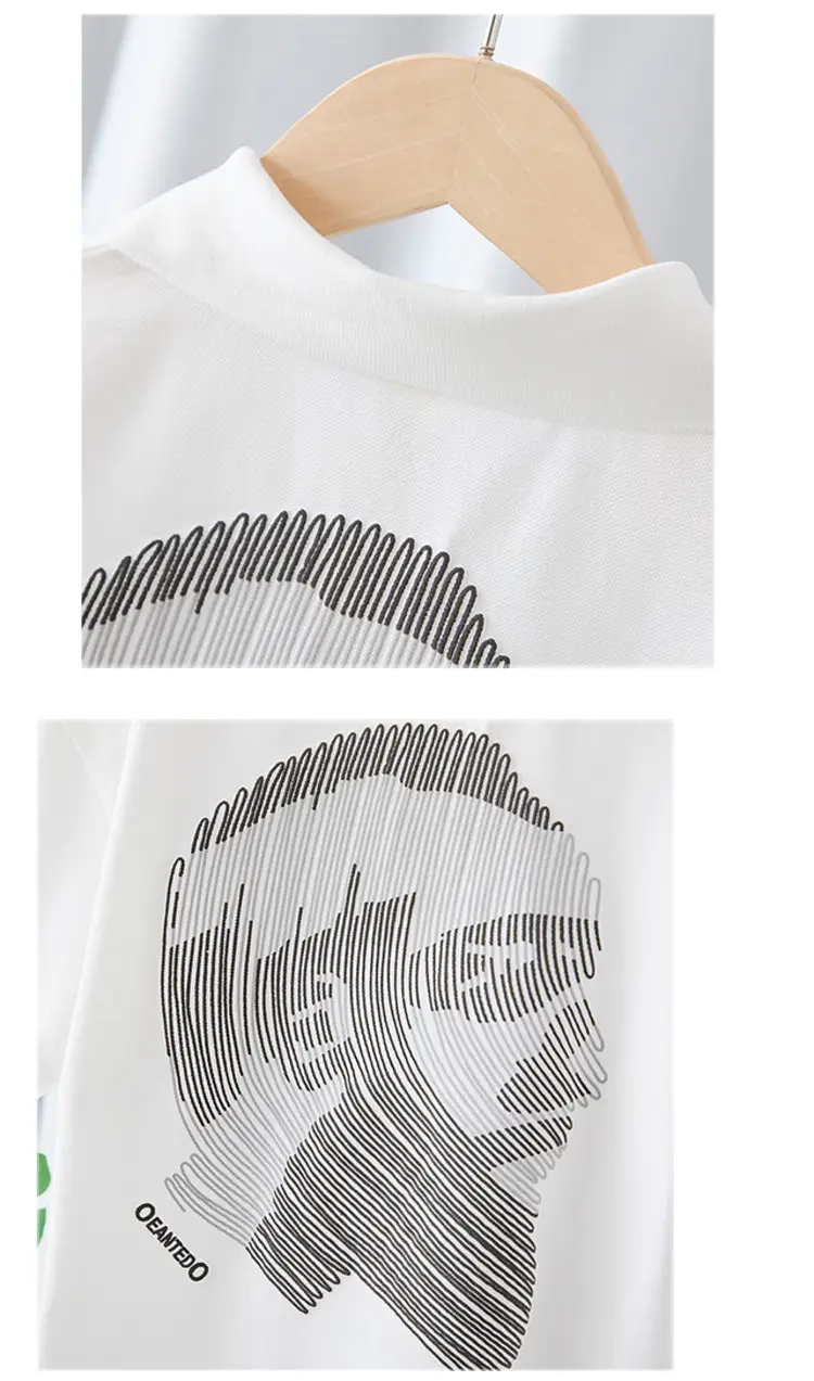 Boys T-Shirt White Graphic Short Sleeve Summer Wear — feature 15
