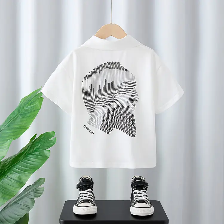 Boys T-Shirt White Graphic Short Sleeve Summer Wear - Image 3