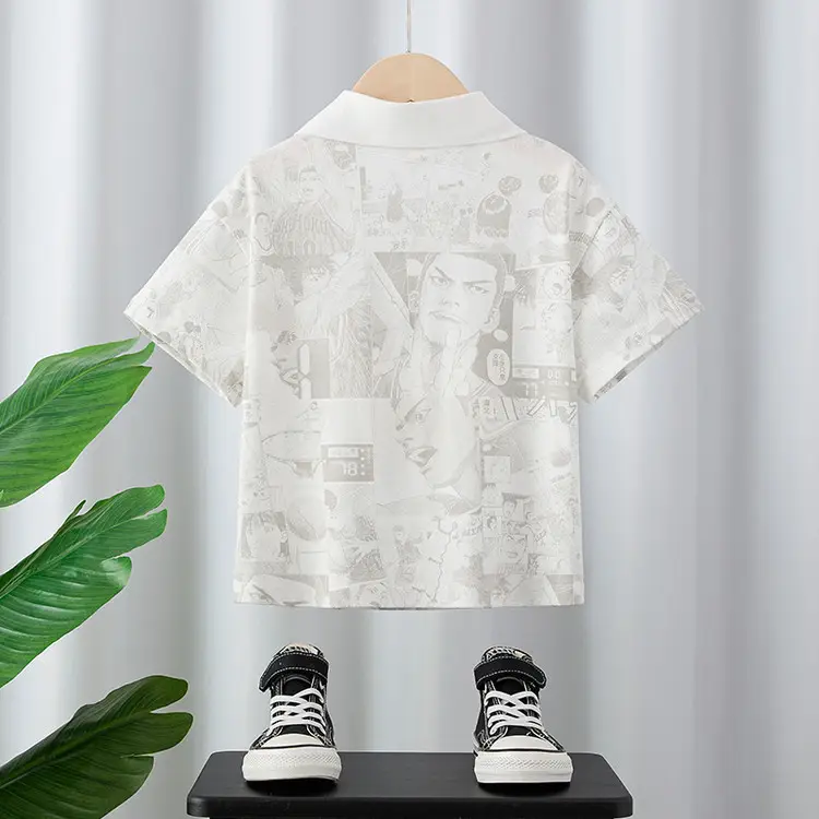 Children's Boys Polo Shirt Slam Dunk Print Summer 2025 - Image 5