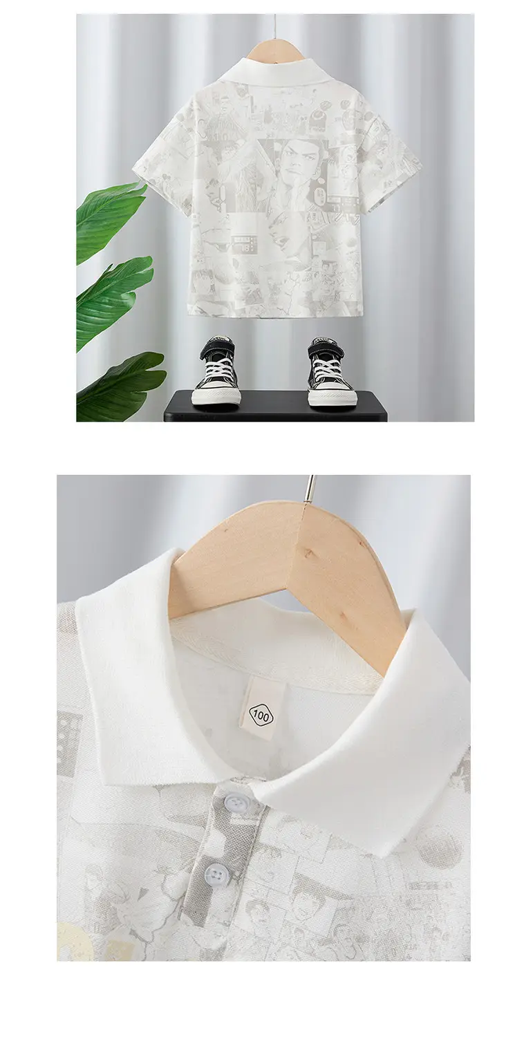 Children's Boys Polo Shirt Slam Dunk Print Summer 2025 — feature 11